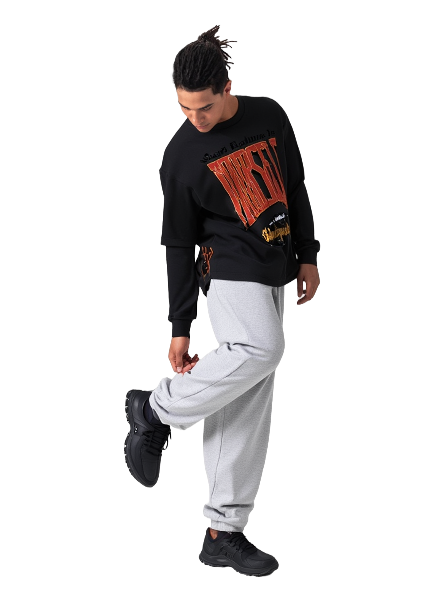 Sunfade Hand-Frayed Faux Two-Piece T-Shirt