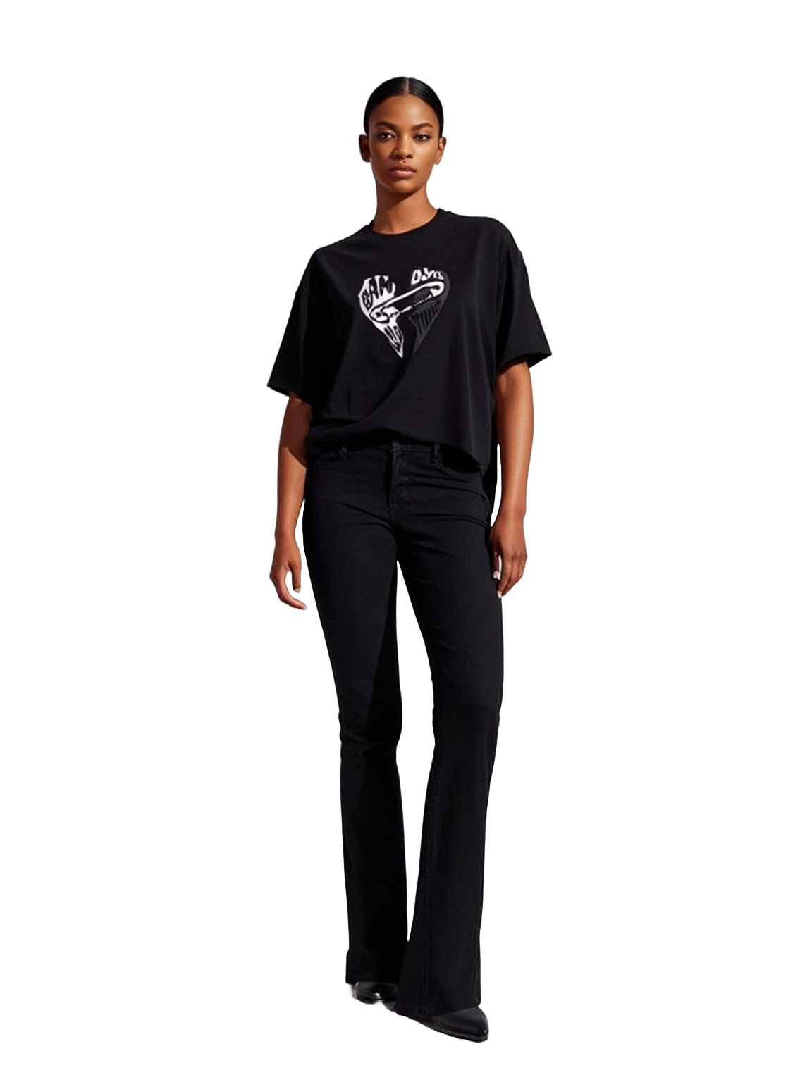 Raw Edge Snow Washed Boxy T-Shirt