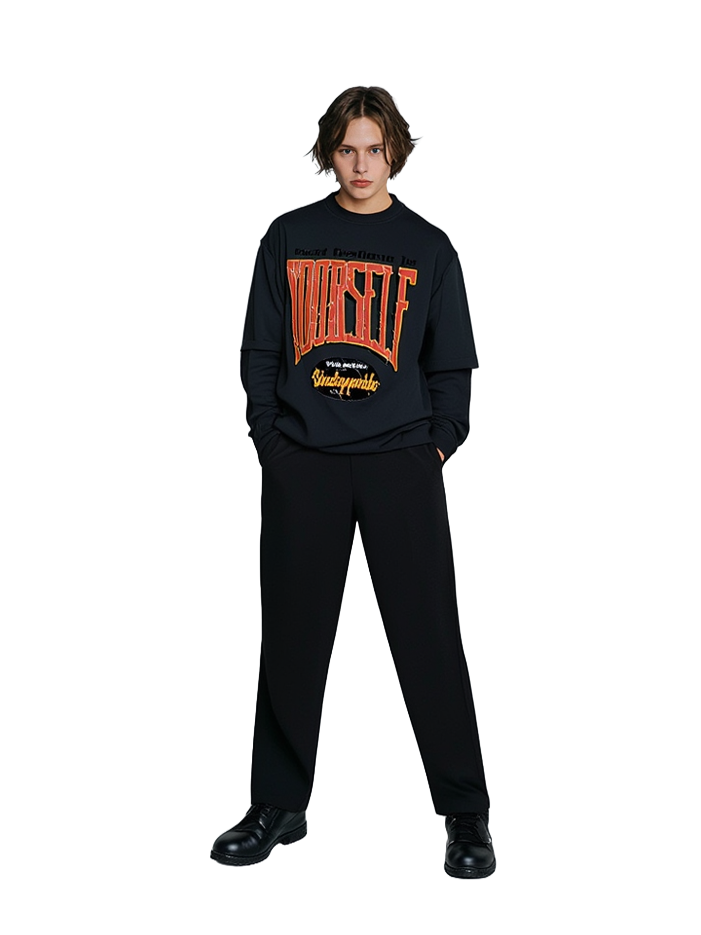 Sunfade Hand-Frayed Faux Two-Piece T-Shirt