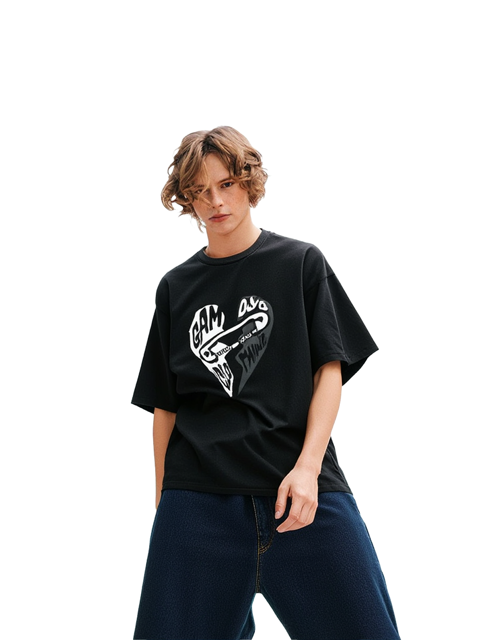 Raw Edge Snow Washed Boxy T-Shirt