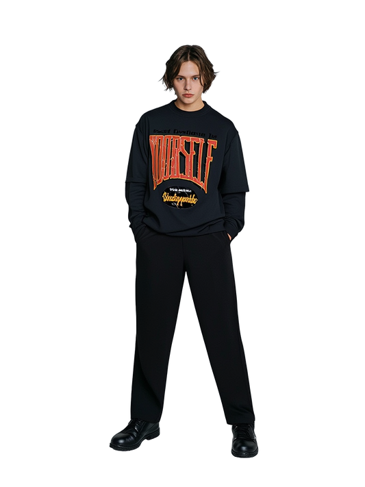 Sunfade Hand-Frayed Faux Two-Piece T-Shirt
